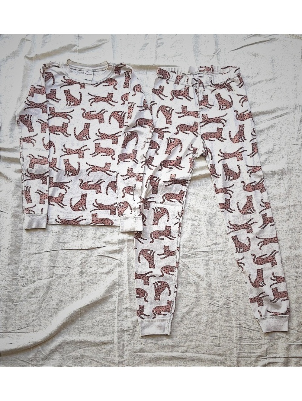Hanna Andersson Kids Organic Cotton Snug-Fitting Pajama Set with Cheetah Print,